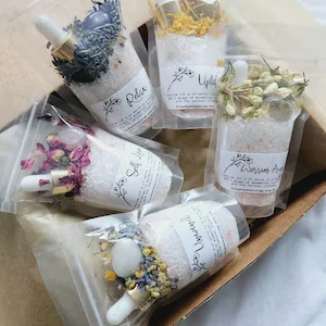 Sais de banho coloridos