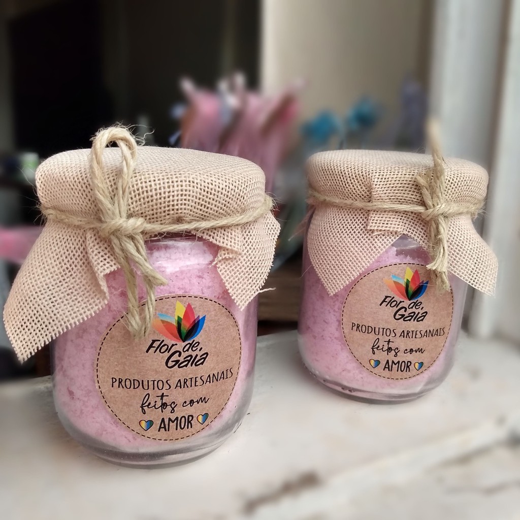 Sais de banho com ervas naturais