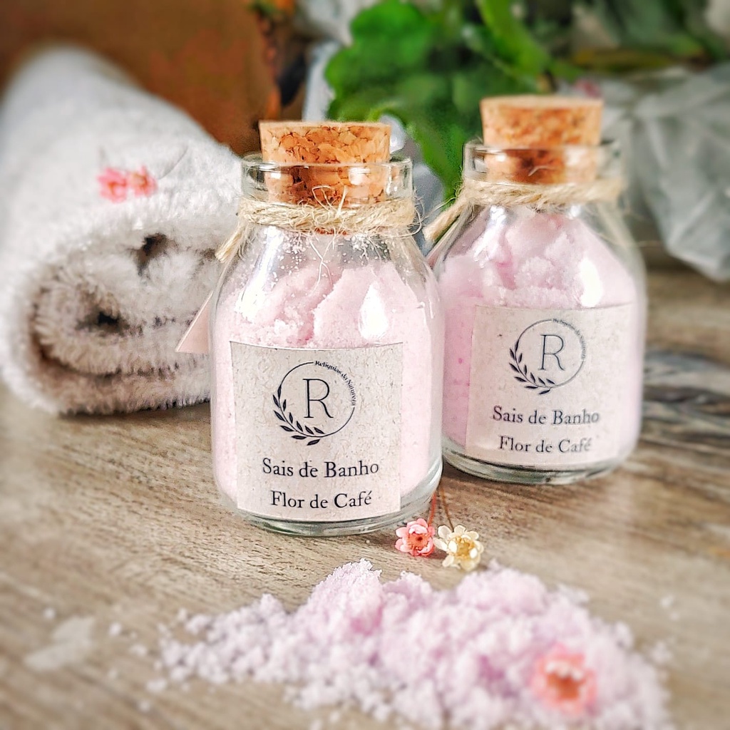 Sais de banho com ervas naturais